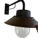 Vintage Industriële Wandlamp / Muurlamp Met Glazen Kap thumbnail 6