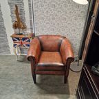 Chesterfield Club Chair - Antiek Bruin thumbnail 4
