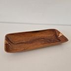 Vintage Houten Schaal Met Bamboe Fruitschaal thumbnail 5