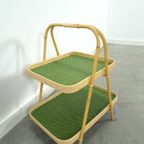 Rotan Dubbele Dienblad Met Groen Blad thumbnail 9