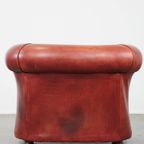 Klassieke, In Goede Staat Verkerende Gladde Rundleren Engelse Chesterfield Clubfauteuil thumbnail 13