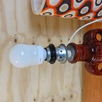 Vintage Keramieken Fat Lava Tafellamp (70s) Scheurich West Germany Lamp (jaren 70) Patroon Kap thumbnail 15