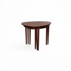 Set Of Three Nesting Tables By Beder Trædrejeri, Denmark 1960s thumbnail 3