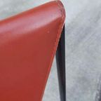 Set Van 8 Vintage Postmodern Leren Eetkamerstoelen thumbnail 12