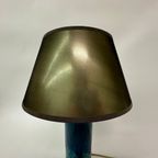 Mid Century Design Table Lamp Blue Ceramic , 1970’S thumbnail 3