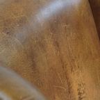 Geweldige, Karaktervolle Vintage Schapenleren Oorfauteuil Met Een Mooi Patina thumbnail 15