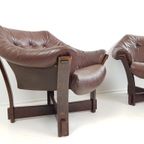 Vintage Deense Leren Fauteuils | Stoel Leer | Danish Leather thumbnail 4