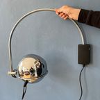 Chrome Eyeball Wall Lamp - Arc Wall Light - Mid Century Light Fixture - Space Age thumbnail 7