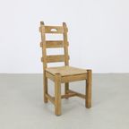 6X Brutalist Dining Chair With Cane Seats, 1970S thumbnail 3