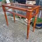 Klassieke Vitrinetafel Bijzettafel, Sidetable Afm. 100x45cm thumbnail 3