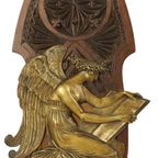 Antieke Griekse Godin Plaque Bas Reliëf Neogotiek Revival 29cm thumbnail 5
