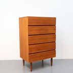 Deense Vintage Ladekast 5 Lades Teak thumbnail 10