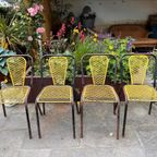 Set Van 4 Seducta René Malavel Jaren Fifties Stoelen Stapelbaar thumbnail 2