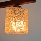 Midcentury Hanglamp Teak En Kristal thumbnail 6