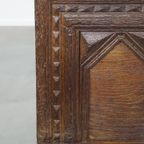 Prachtige Antieke En Unieke Kist/ Bank Uit De 17e Eeuw Met Mooi Houtsnijwerk, Charmante Details thumbnail 13