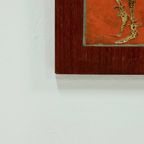 Mid-century Teak And Ceramic Mirror By Atelier Pinson 1960s thumbnail 5