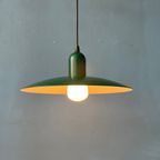 Kleine Groene Emaille Mid Century Schotel Hanglamp thumbnail 4