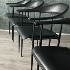 4X Vintage Fasem Leather P40 Chairs By Vegni & Gualtierotti thumbnail 2