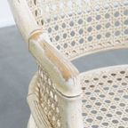 Gezellige Vintage Jaren 70 Design Stoel Van Jonathan Adler Gemaakt Van Riet En Bamboe thumbnail 11