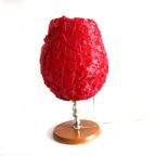 Vintage Spaghetti Tafel Lamp, Rood Jaren '60/'70 thumbnail 3