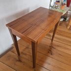 Teak Piano Kruk Bijzet Tafel Mid Century Vintage Deens. thumbnail 4