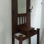Antieke Arts & Crafts Halmeubel Kapstok (1908) thumbnail 3