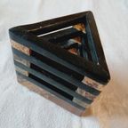 Art Deco Speksteen Kaarsenhouder Driehoek thumbnail 7