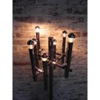 Staande Verchroomde Vintage Lamp Gaetano Sciolari Met 8 Lichtpunten thumbnail 9