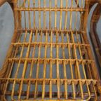 Set Van 2 Luxe Franse Rotan Vintage Design Fauteuils Uit De Jaren ’50 thumbnail 12