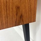 Scandinavisch Vintage Teak Fineren Bureau Faset thumbnail 8