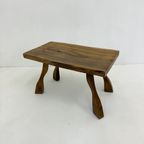 Brutalist Solid Wooden Side Table , 1970’S thumbnail 4
