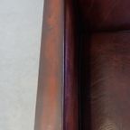Schapenleren Art Deco Design Armchair Gecombineerd Met Hout En Een Mooi Patina thumbnail 8