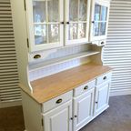 Prachtige Witte Landelijke Vitrine Buffetkast thumbnail 6