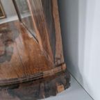 Art Deco Hal Kastje Noten Hout Spiegel. thumbnail 2
