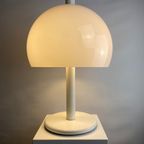 Large Mid-century Fully White Acrylic Mushroom Table Lamp Xl 1970 thumbnail 3