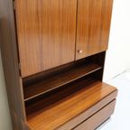 Vintage Boekenkast, Wandkast, Highboard - Tweedelig, Jaren '60 | 01329 thumbnail 4