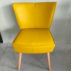 Retro Cocktail Stoel Scandinavische Stijl Geel thumbnail 2