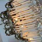 Vintage Art Nouveau Stijl Kroonluchter Teardrops Staafjes thumbnail 5