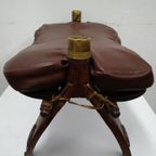 Vintage Leather Camel Footrest thumbnail 2