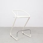 Set Wit Metalen Barstoelen, 1970s thumbnail 7