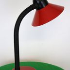 Originele Rode Bureaulamp Van Nf Elektriciteit - Model 1215 - Frankrijk 1980 thumbnail 3