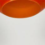 1 Of 4 Midcentury Glass Orange Pendant Light By Peill & Putzler 1960 thumbnail 5