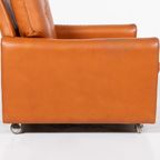 Danish Modern Cognac Leather Armchairs From 1960’S thumbnail 8