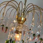 Vintage Roze Druiven Kroonluchter Hanglamp Kristal Geblazen thumbnail 11