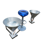 A Pair Of Modern / Aluminum / Large / Conical / Industrial Style Lamps / Designed For Ceiling Or thumbnail 14