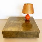 Vintage Brutalist Sarreid Ltd. Brass - Clad Salontafel thumbnail 7