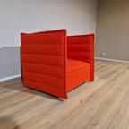Vitra Alcove Plume - Fauteuil - Rood - Stof - Design thumbnail 6