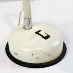 Vintage Bureaulamp Wit Industrieel Flexibel Metaal Lamp 43Cm thumbnail 4