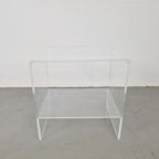 Vintage Design Nachtkastje Side Table Kristal Acryl Italy thumbnail 2