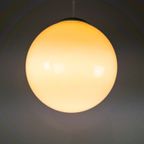 Vintage Hanglamp - Globe - Ochtendnevel - Opaalglas - Metaal - 70'S thumbnail 6